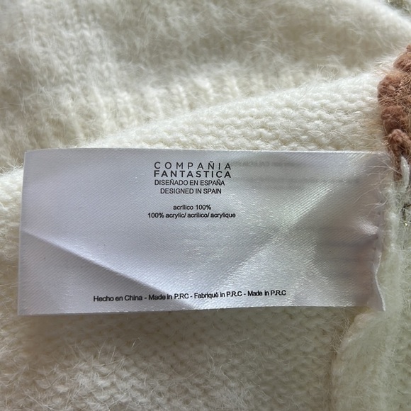 Vintage🧚♀️Compañía Fantástica Colorblock Glitter Strip Sweater Size S - Picture 11 of 16